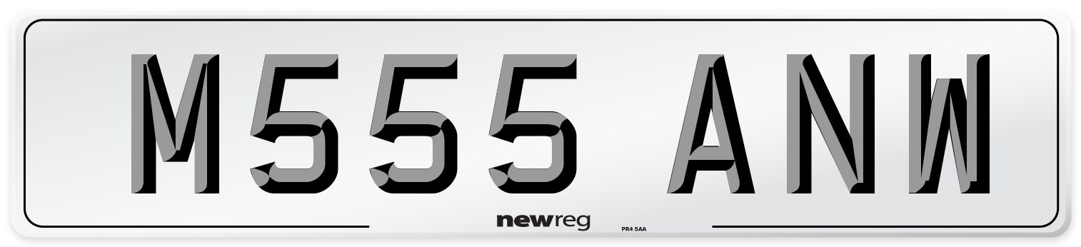 M555 ANW Number Plate from New Reg